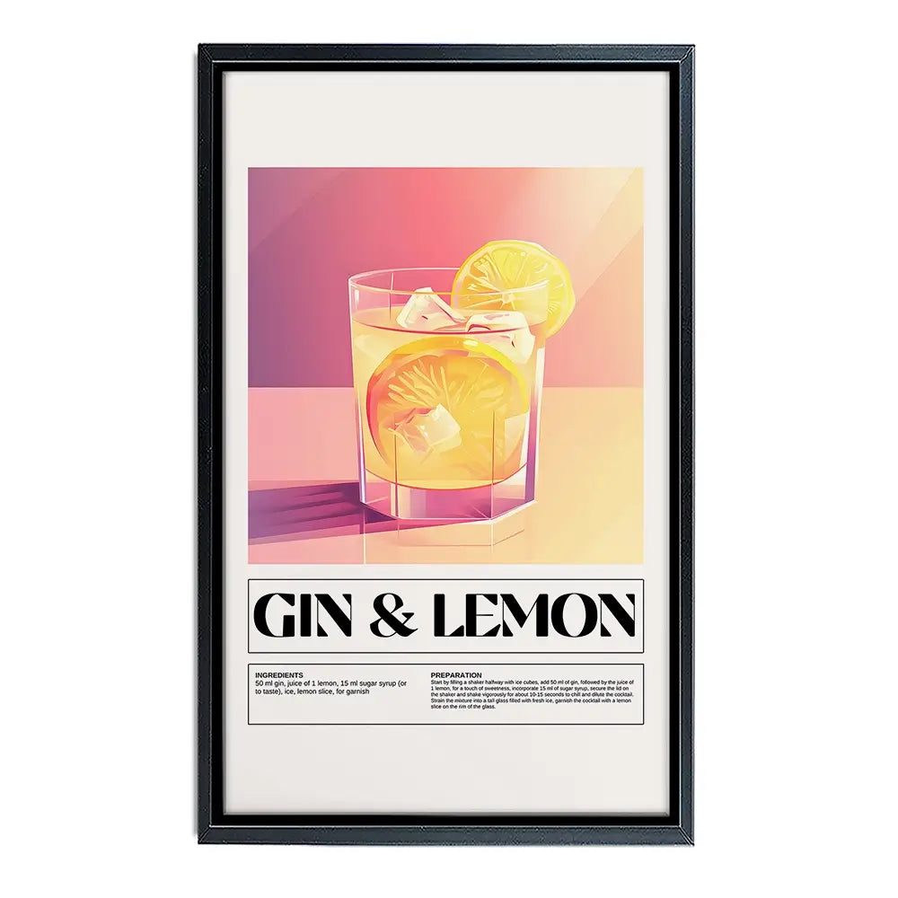 Gin and Lemon Recipe Canvas Print