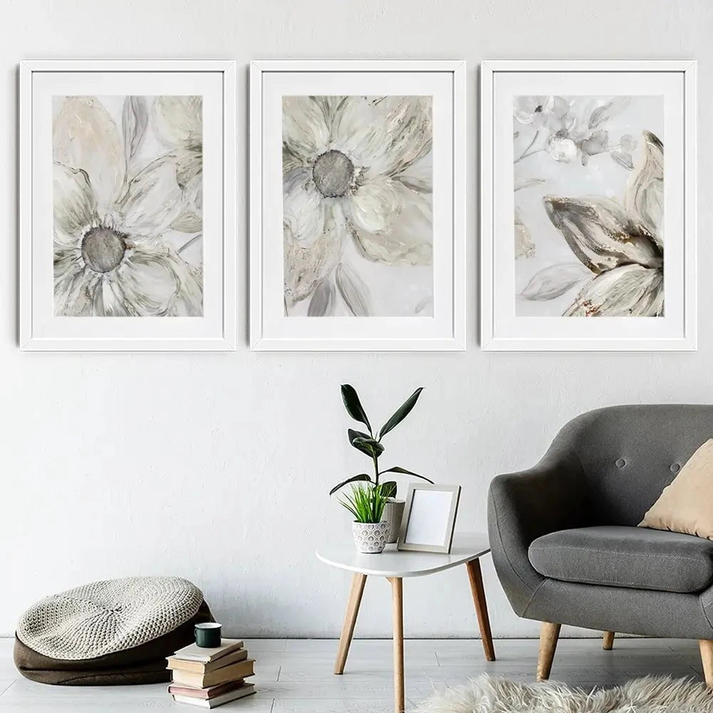 Blossom Blush Framed Art Print Trio