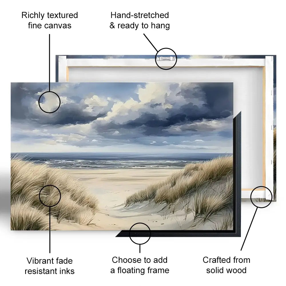 Breezy Beach Oversized Canvas Print