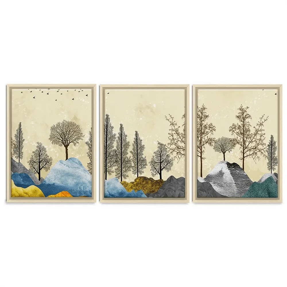 Scenic Landscape Trio Canvas Print