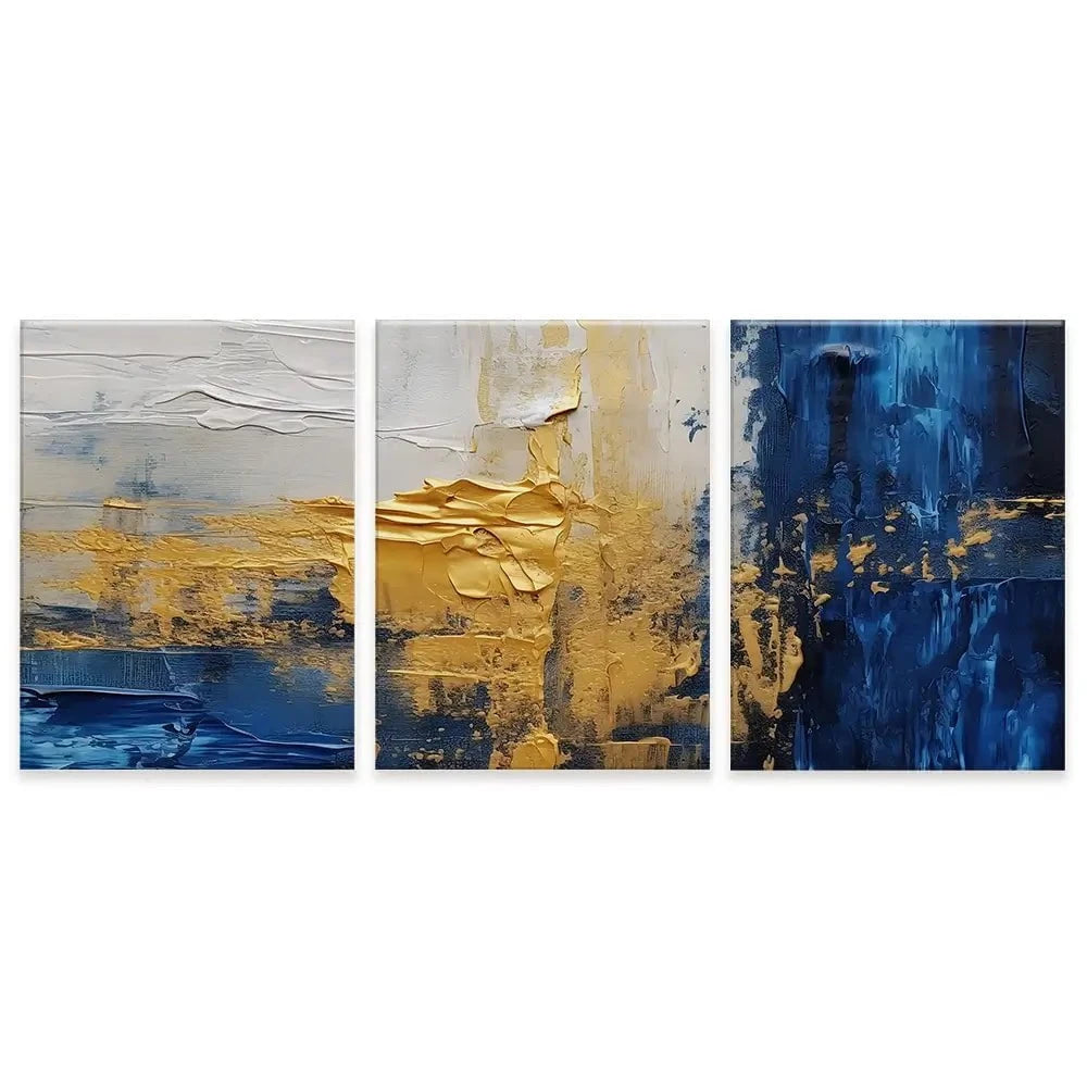 Golden Navy Trio Canvas Print