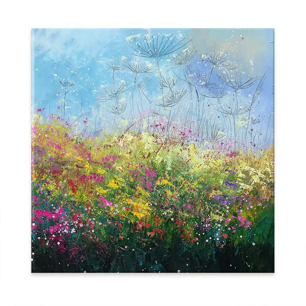 Wild Poppy Seeds Oversized Square Canvas Print