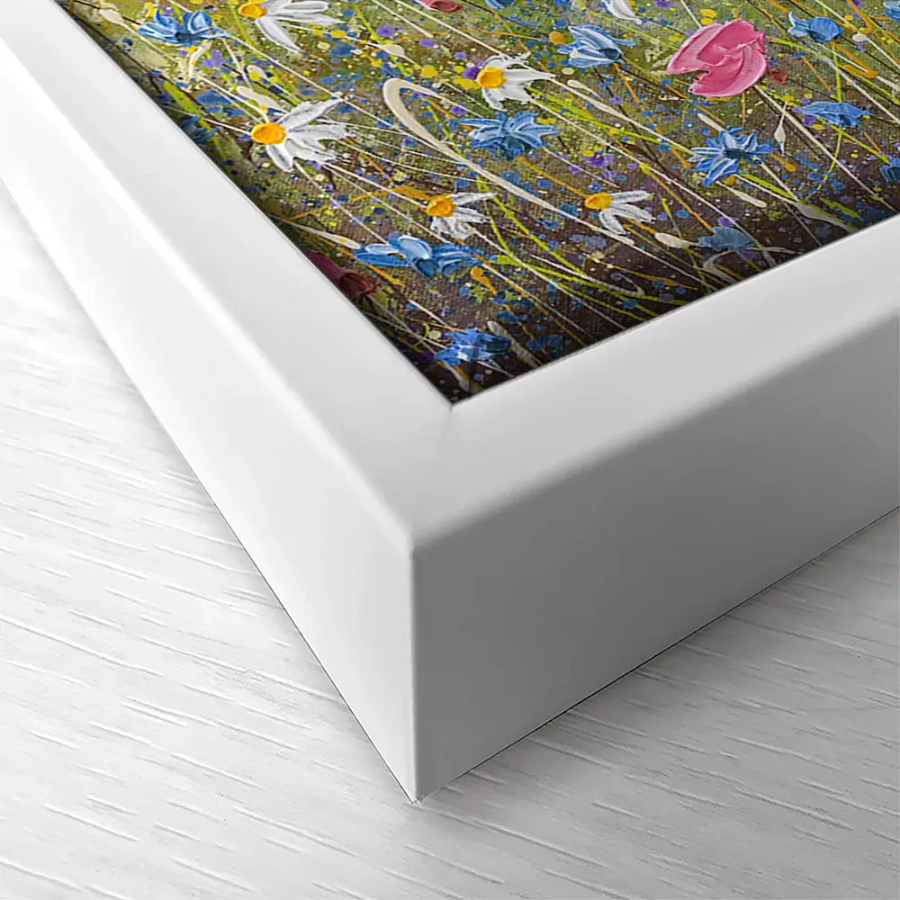 Clouds Over Daisies Oversized Canvas Print
