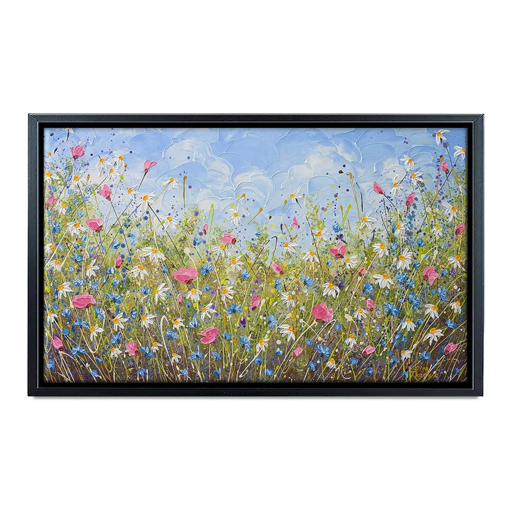 Clouds Over Daisies Oversized Canvas Print