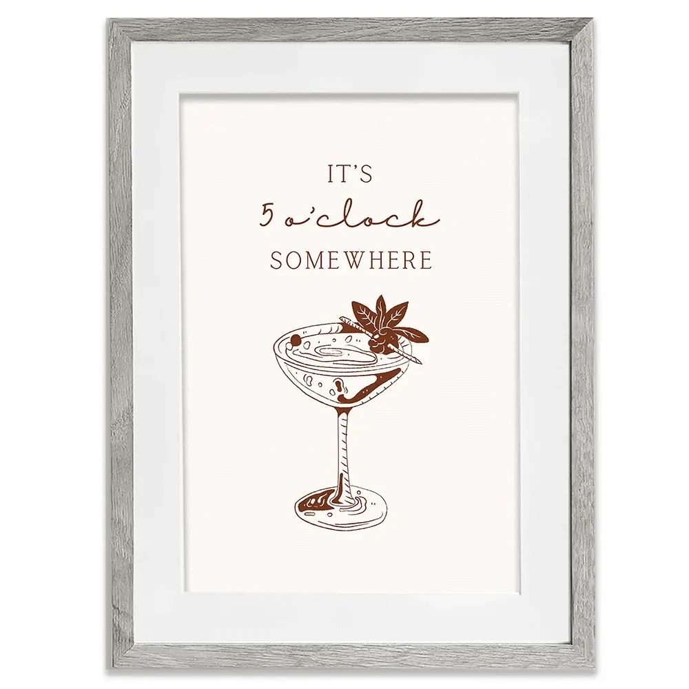 5 O'Clock Somewhere Framed Art Print 5 O'Clock Somewhere Framed Art Print wall art product Art Print Shop