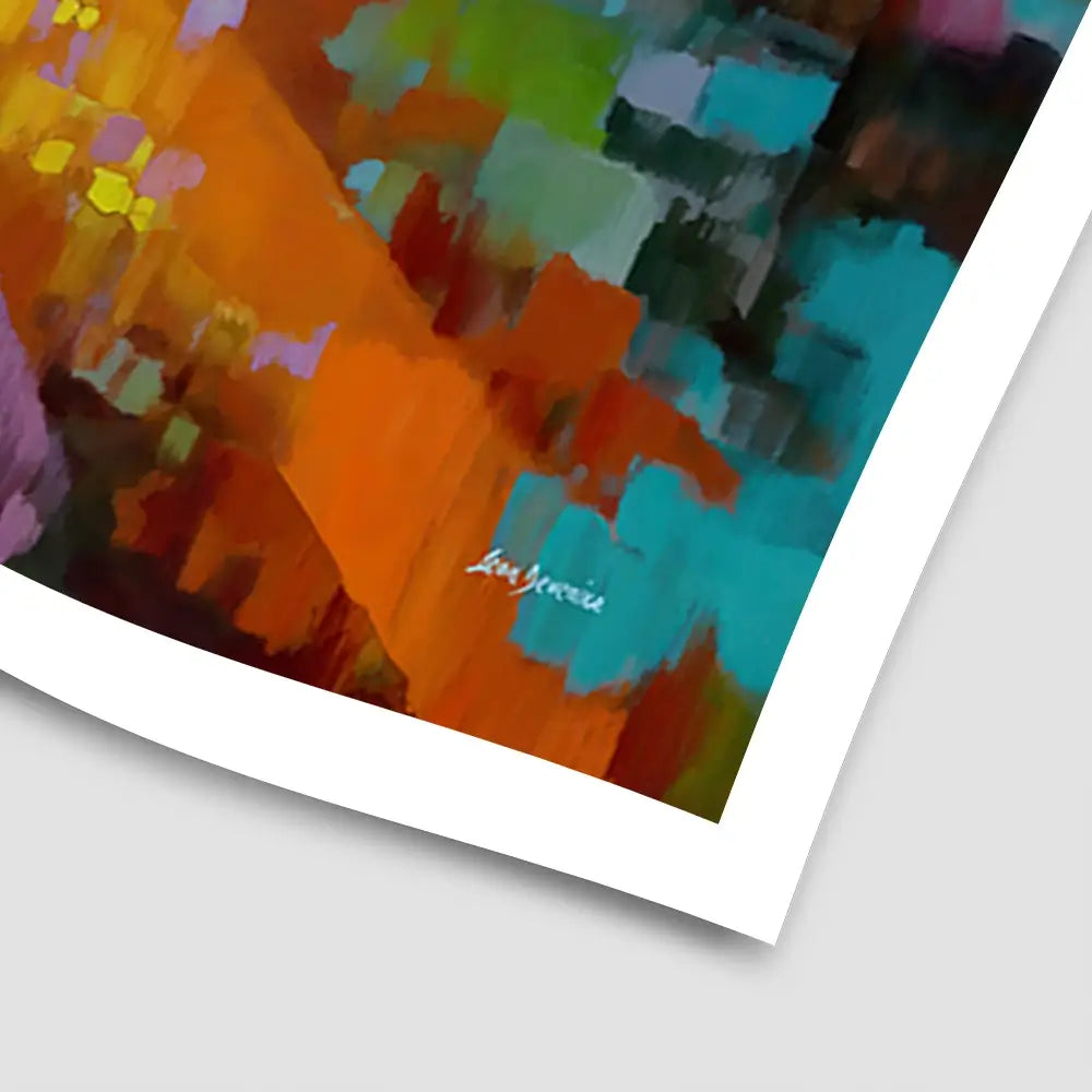 Enchanted Colourful Forest Art Print