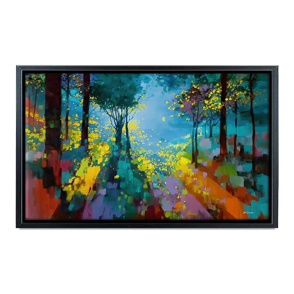 Enchanted Colourful Forest Canvas Print