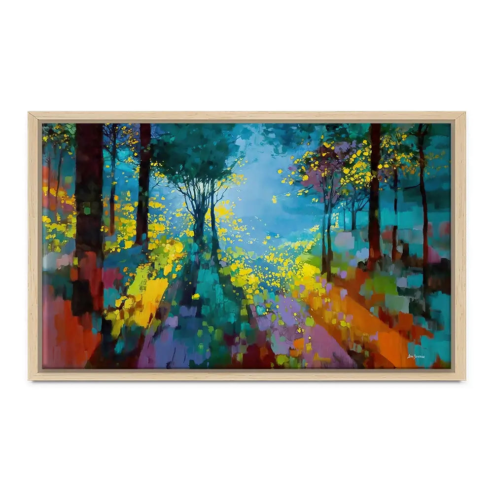 Enchanted Colourful Forest Canvas Print