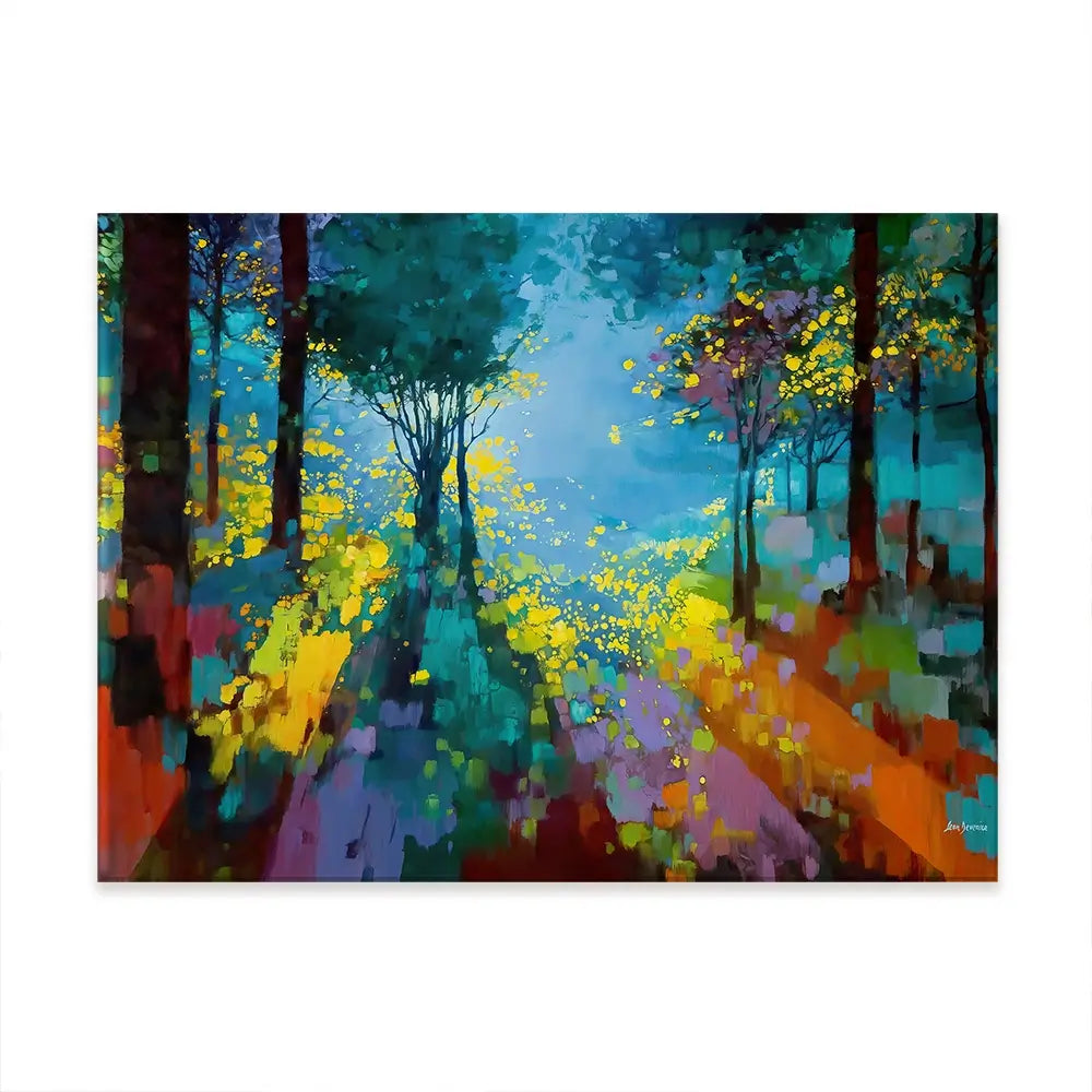 Enchanted Colourful Forest Canvas Print