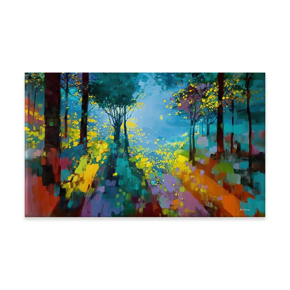 Enchanted Colourful Forest Canvas Print