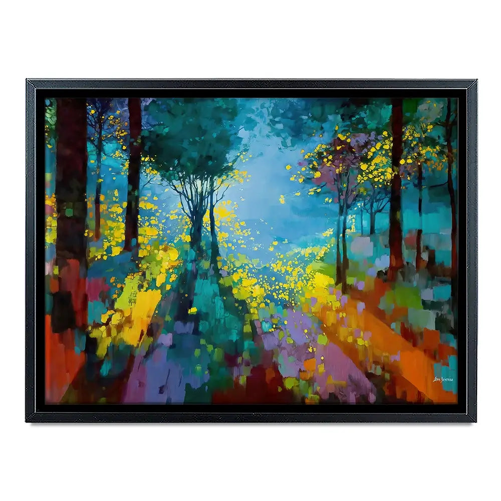 Enchanted Colourful Forest Canvas Print