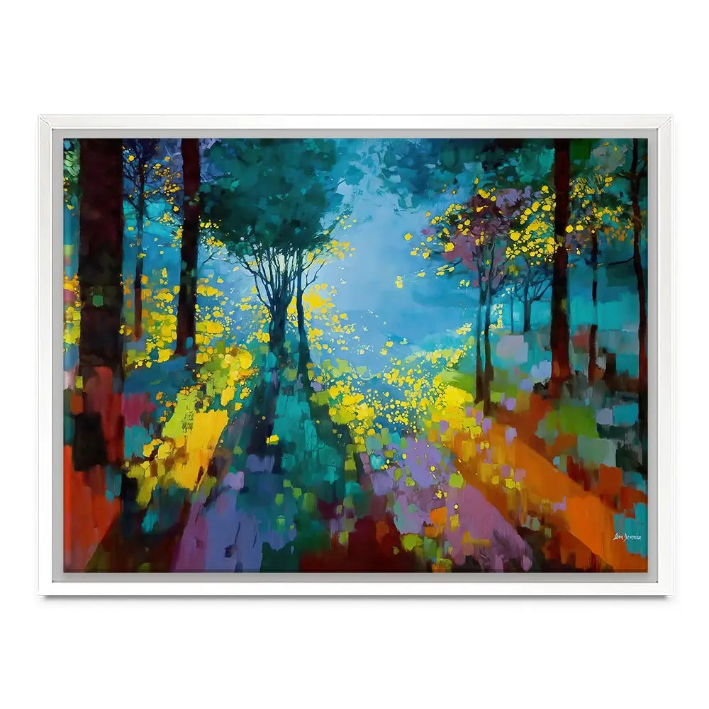 Enchanted Colourful Forest Canvas Print