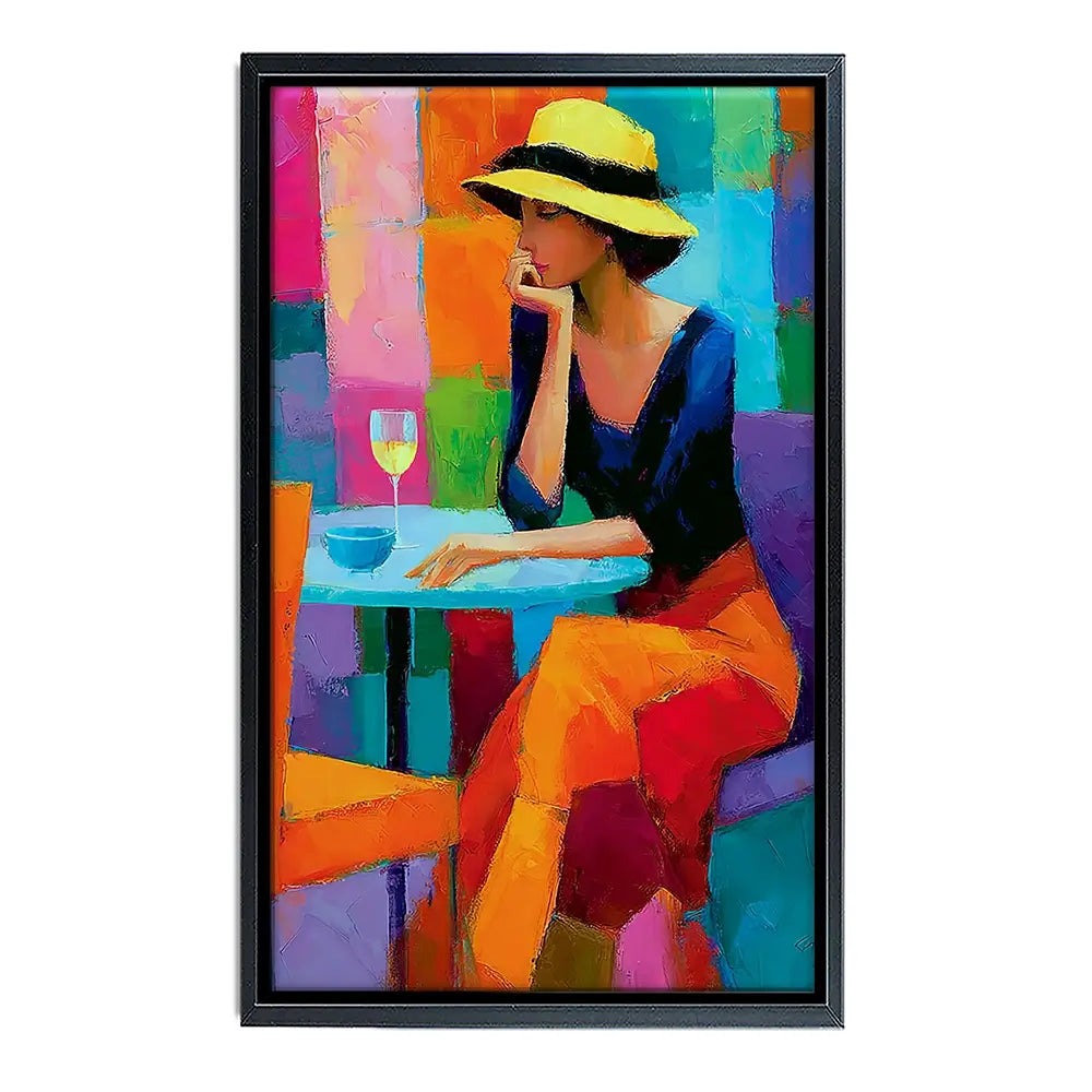 Cafe Woman Canvas Print