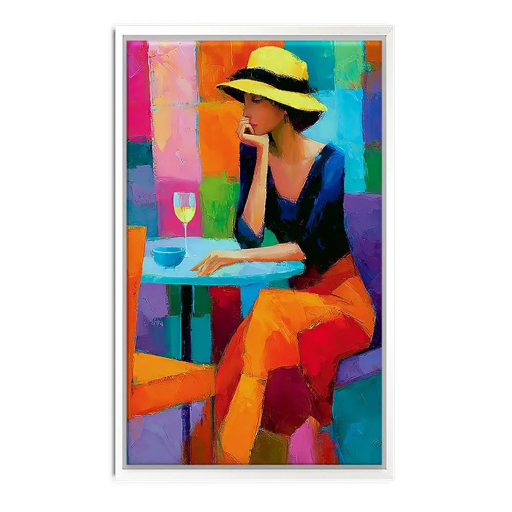 Cafe Woman Canvas Print