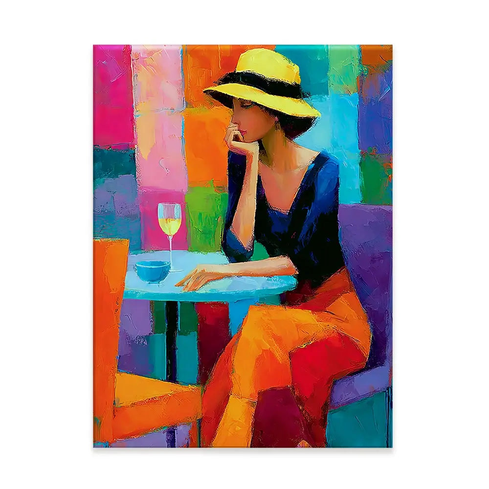 Cafe Woman Canvas Print