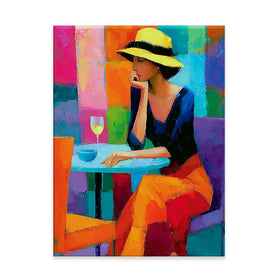 Cafe Woman Canvas Print
