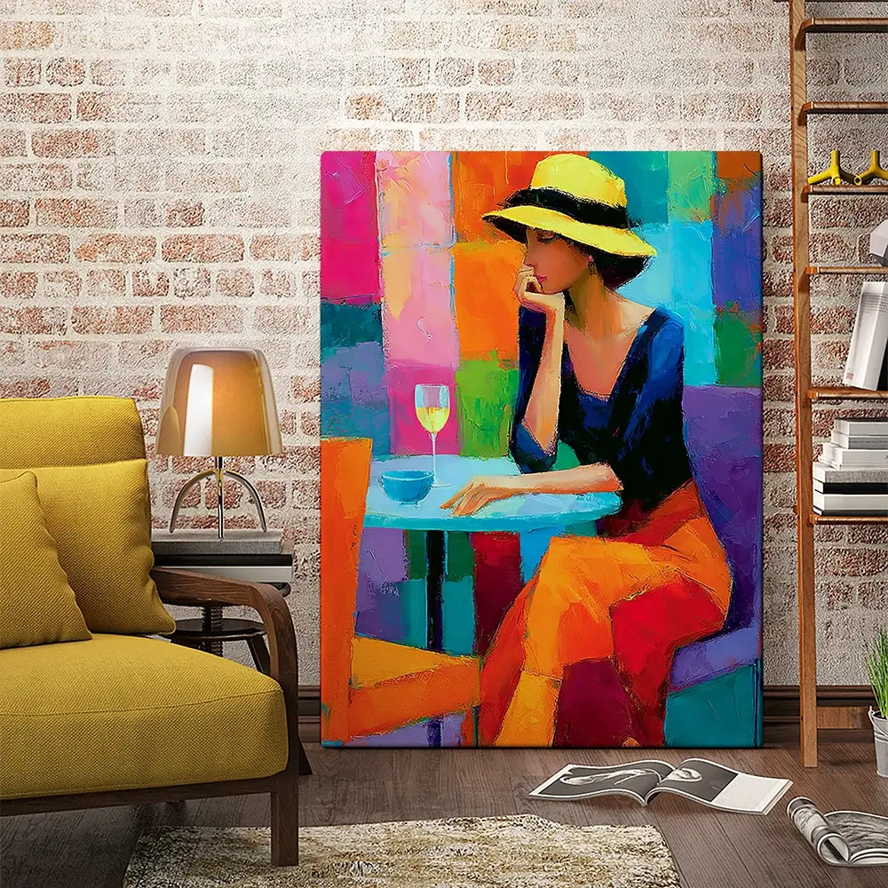 Cafe Woman Canvas Print