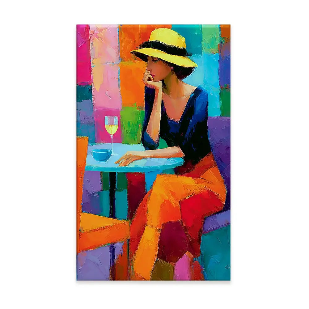 Cafe Woman Canvas Print