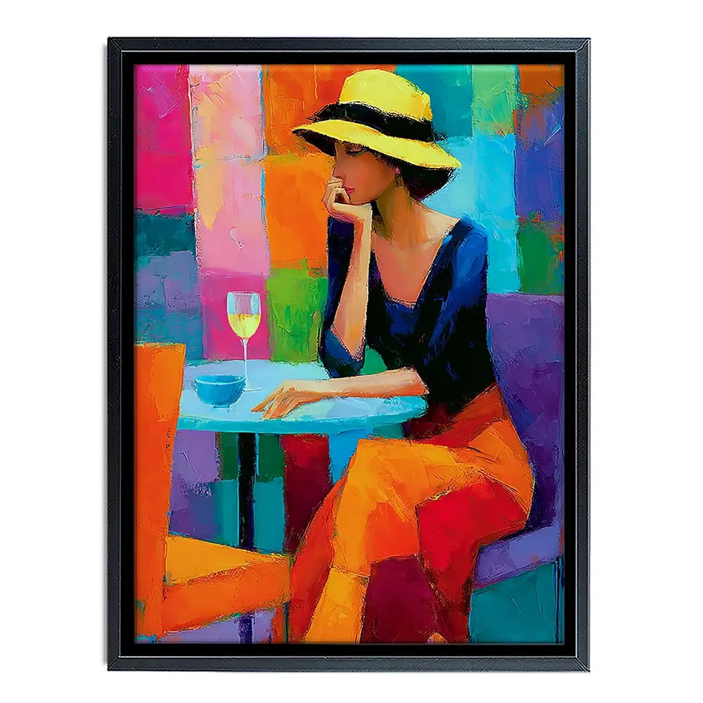 Cafe Woman Canvas Print