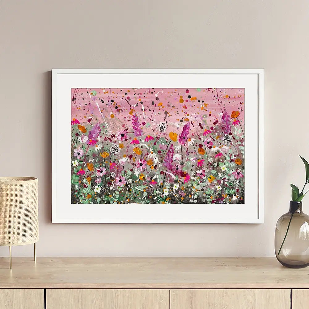 Pretty Pink Florals Framed Art Print