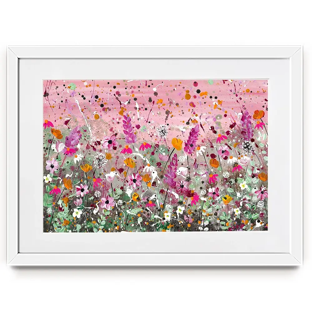Pretty Pink Florals Framed Art Print