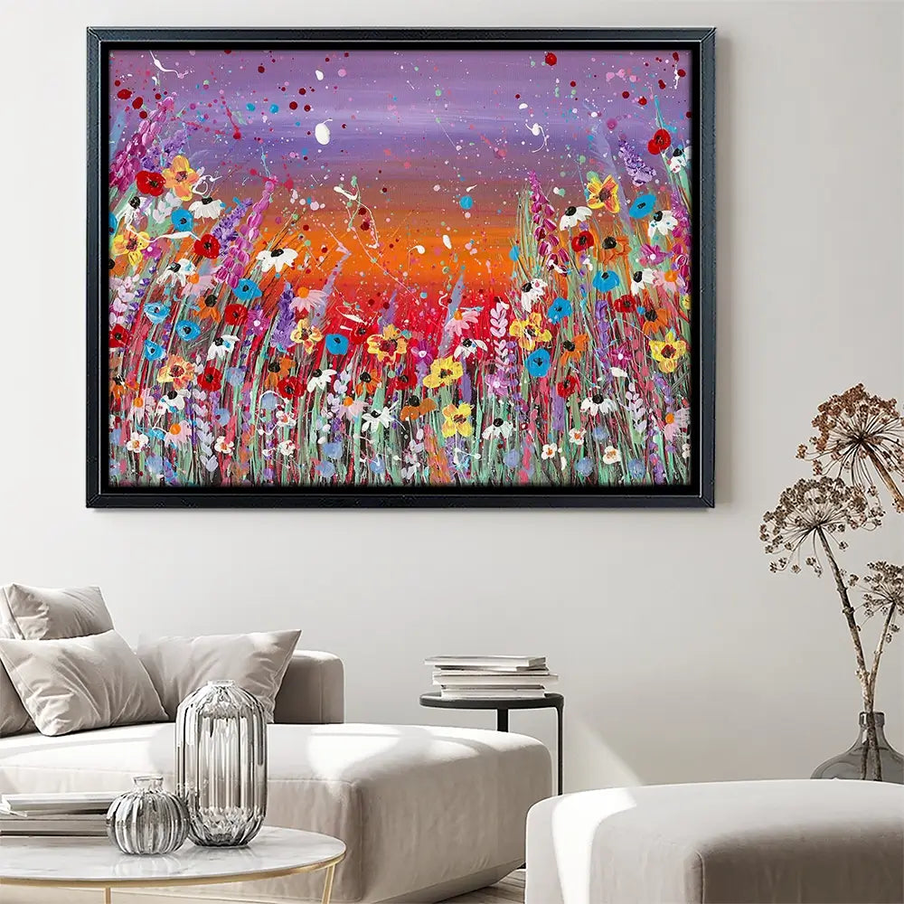 Sunset Splashing Canvas Print