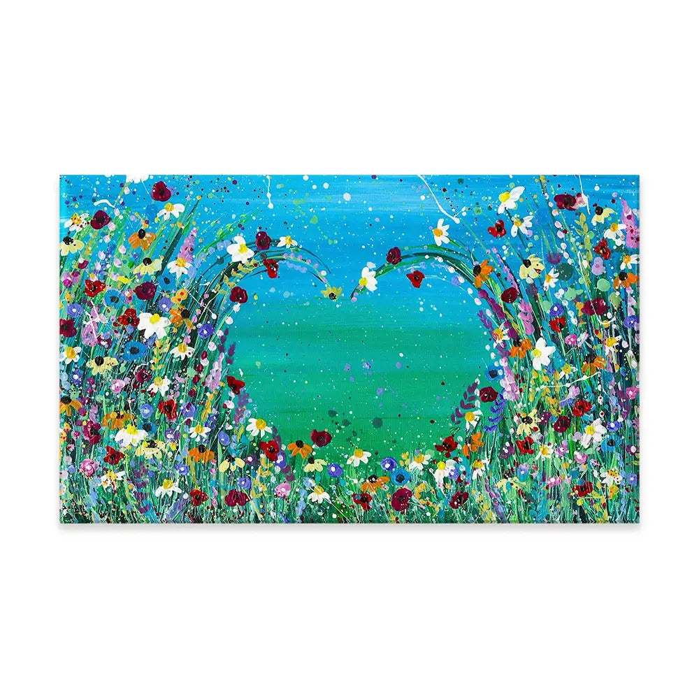 Wildflower Heart Canvas Print