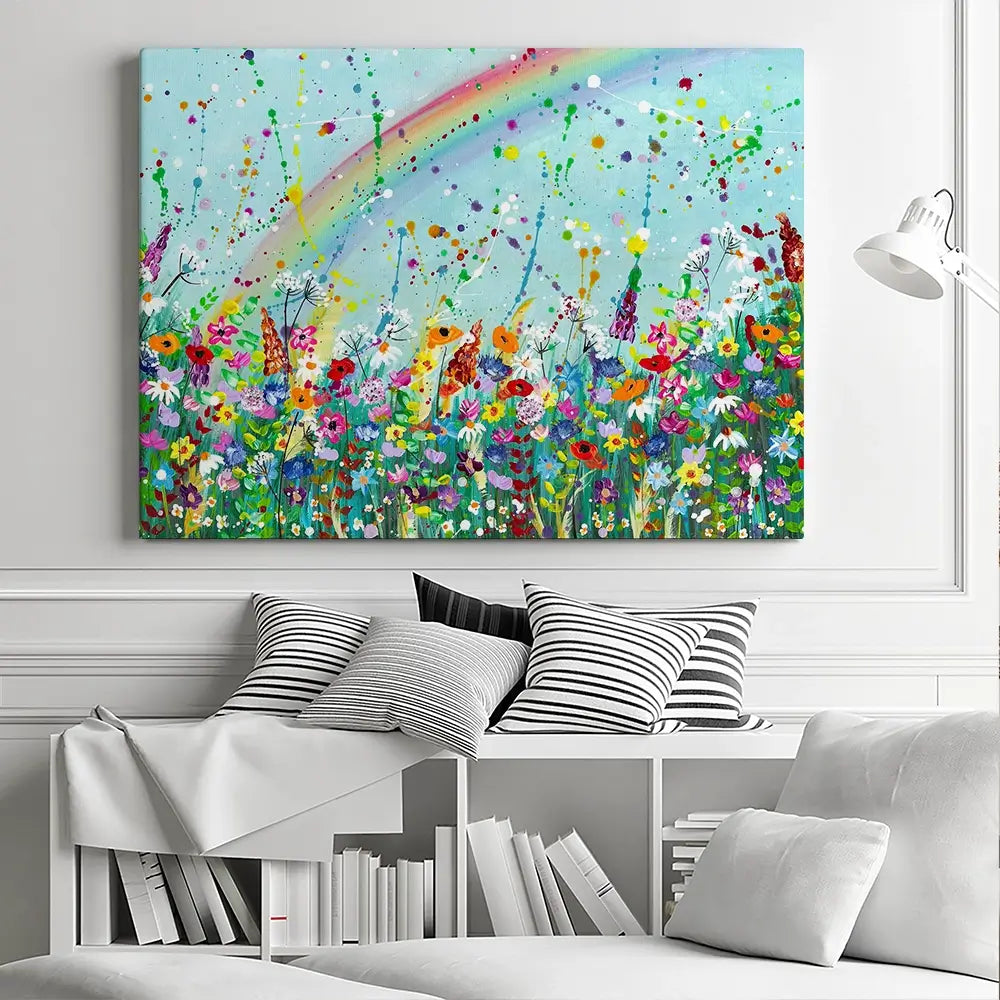 Wildflower Rainbow Canvas Print