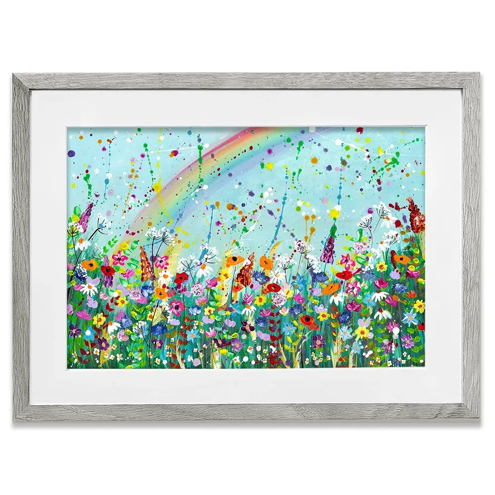 Wildflower Rainbow Framed Art Print