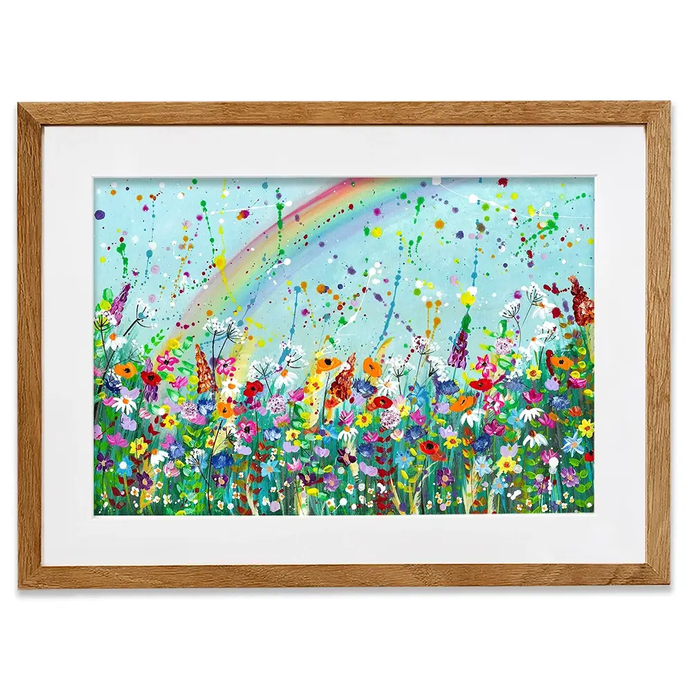 Wildflower Rainbow Framed Art Print