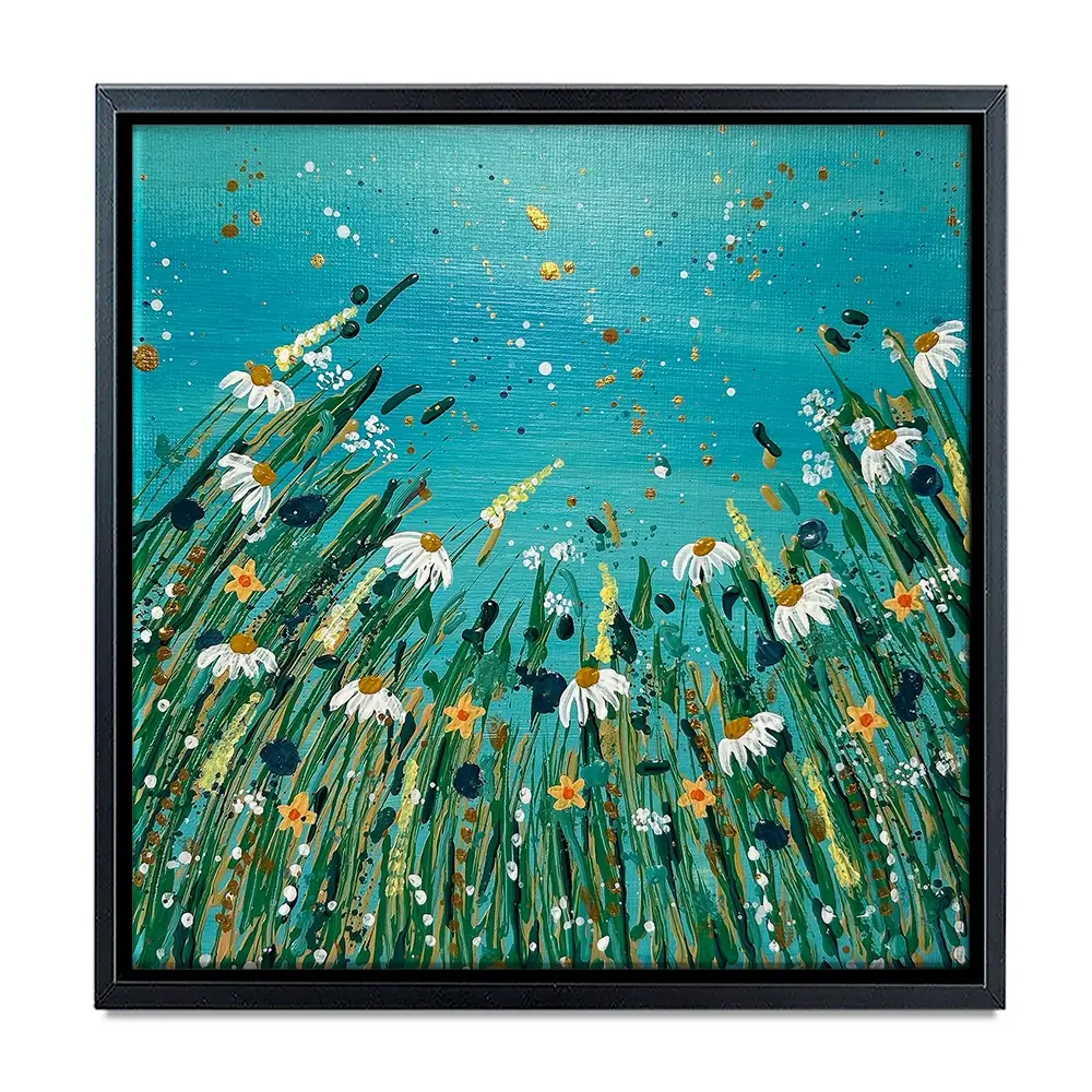 Floral Feast Square Canvas Print