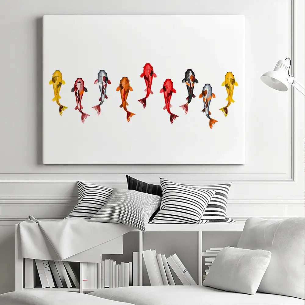 9 Koi Fish Canvas Print 9 Koi Fish Canvas Print wall art product Artitok / Shutterstock