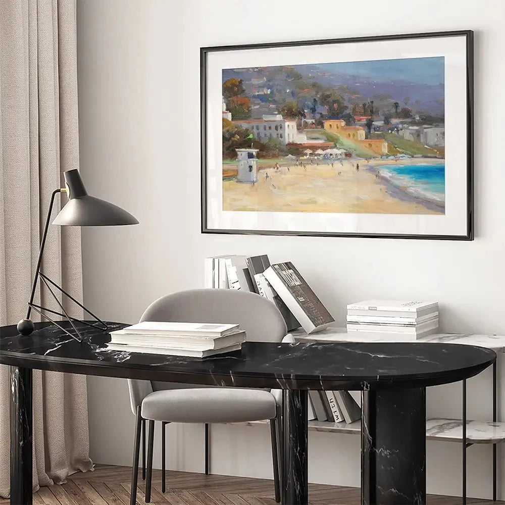 A Beach Day Framed Art Print A Beach Day Framed Art Print wall art product Allayn Stevens