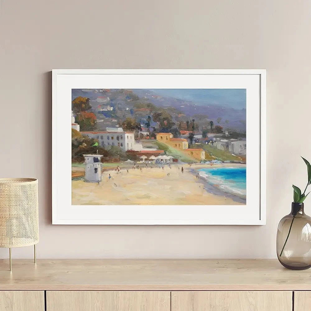 A Beach Day Framed Art Print A Beach Day Framed Art Print wall art product Allayn Stevens