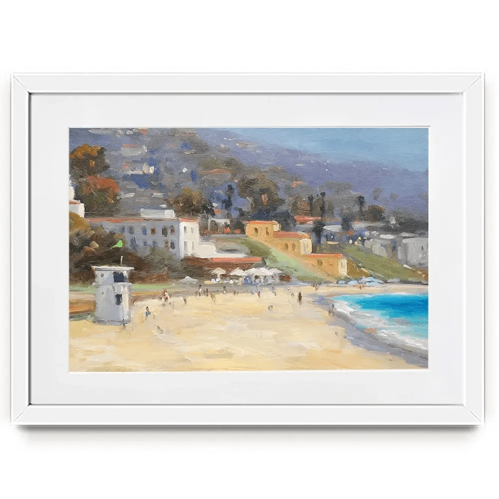 A Beach Day Framed Art Print A Beach Day Framed Art Print wall art product Allayn Stevens