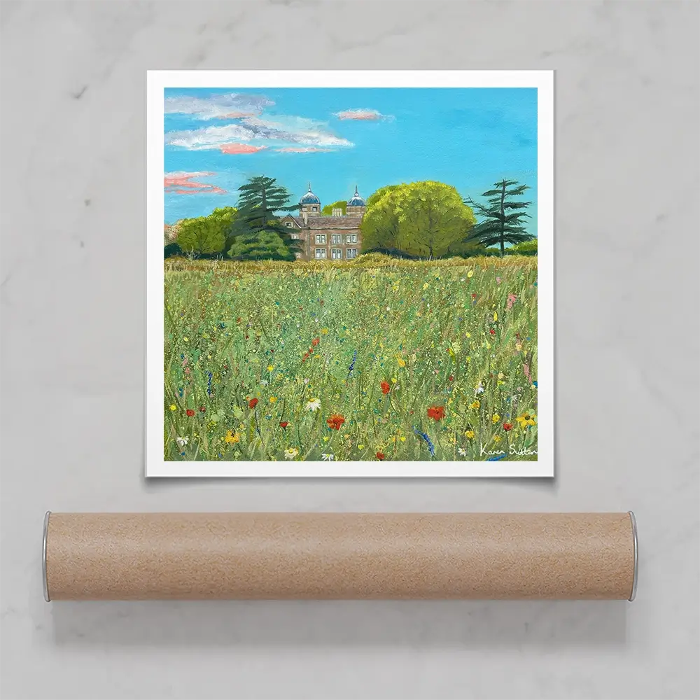 A Country House Square Art Print A Country House Square Art Print wall art product Karen Sutton