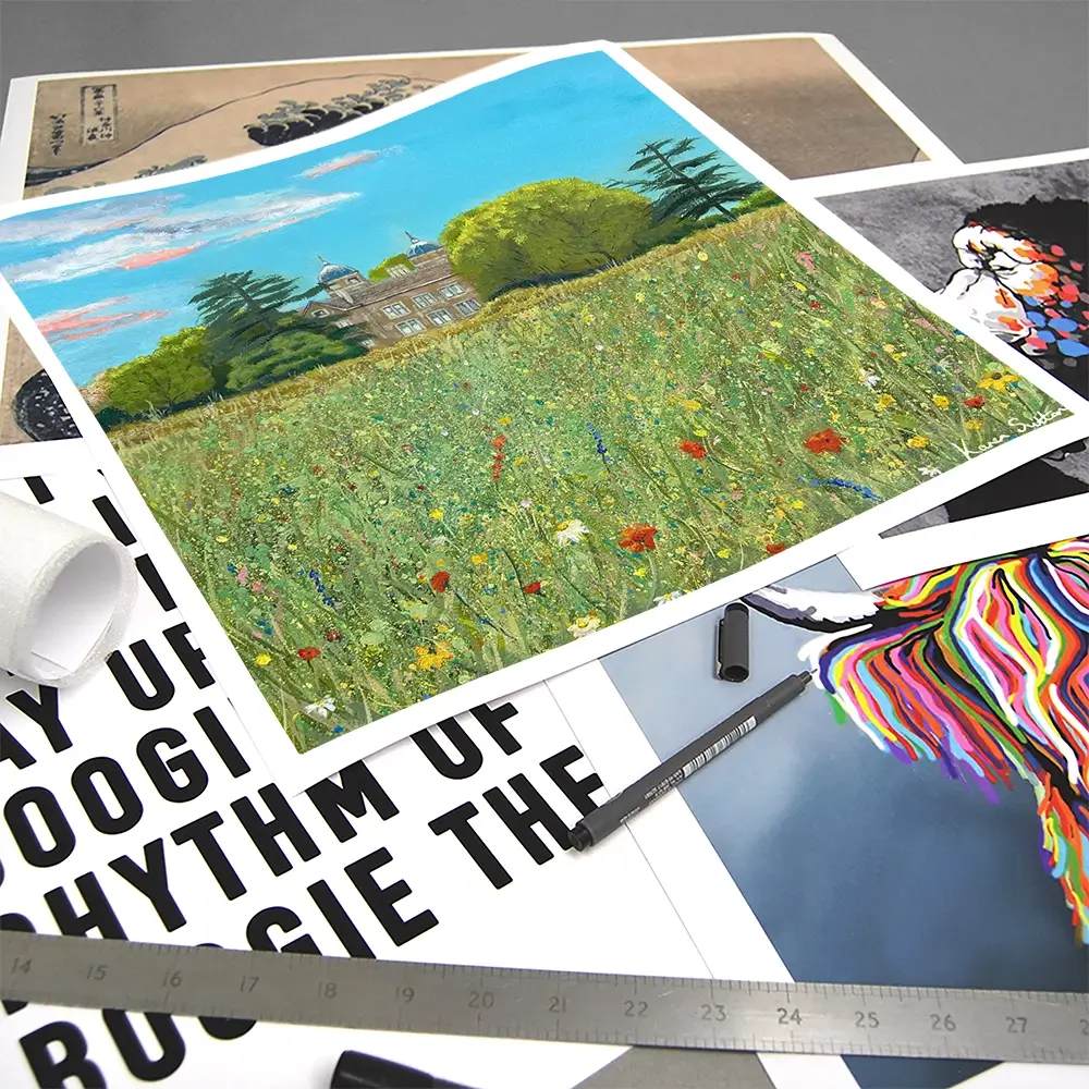 A Country House Square Art Print A Country House Square Art Print wall art product Karen Sutton