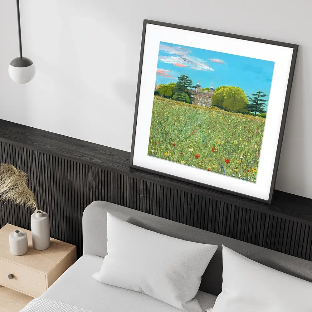 A Country House Square Framed Art Print A Country House Square Framed Art Print wall art product Karen Sutton