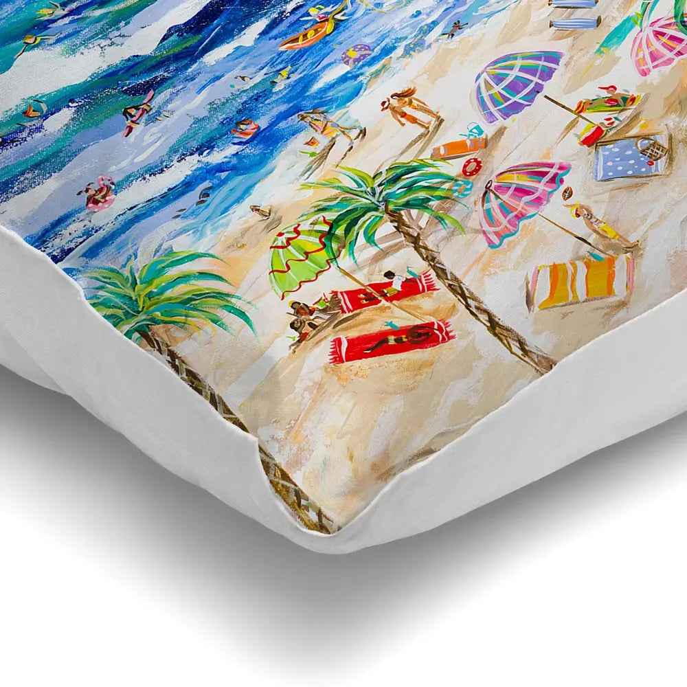 A Day At The Beach Cushion A Day At The Beach Cushion wall art product Estelle Grengs - Independent