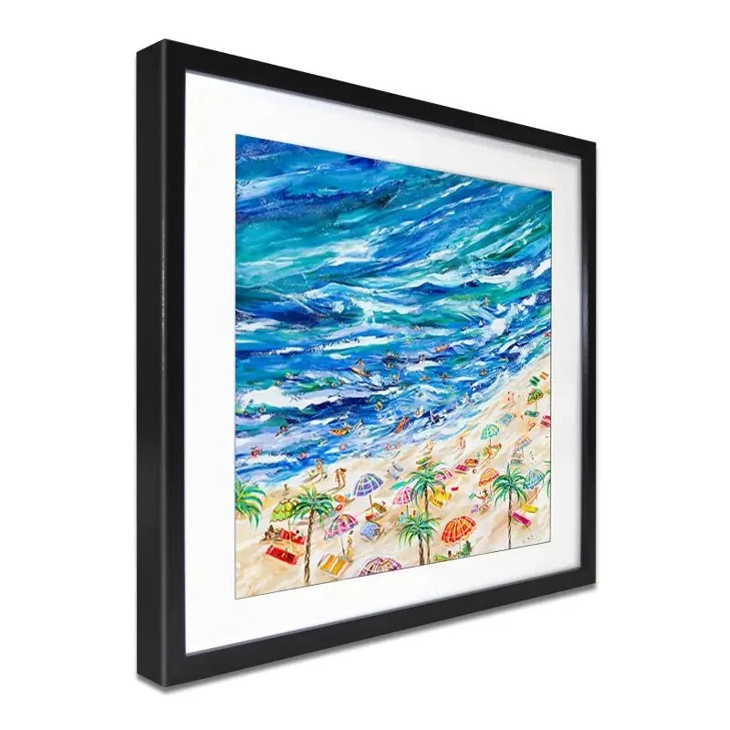 A Day At The Beach Framed Art Print A Day At The Beach Framed Art Print wall art product Estelle Grengs - Independent