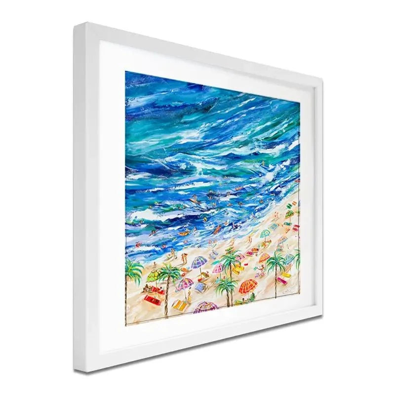 A Day At The Beach Framed Art Print A Day At The Beach Framed Art Print wall art product Estelle Grengs - Independent