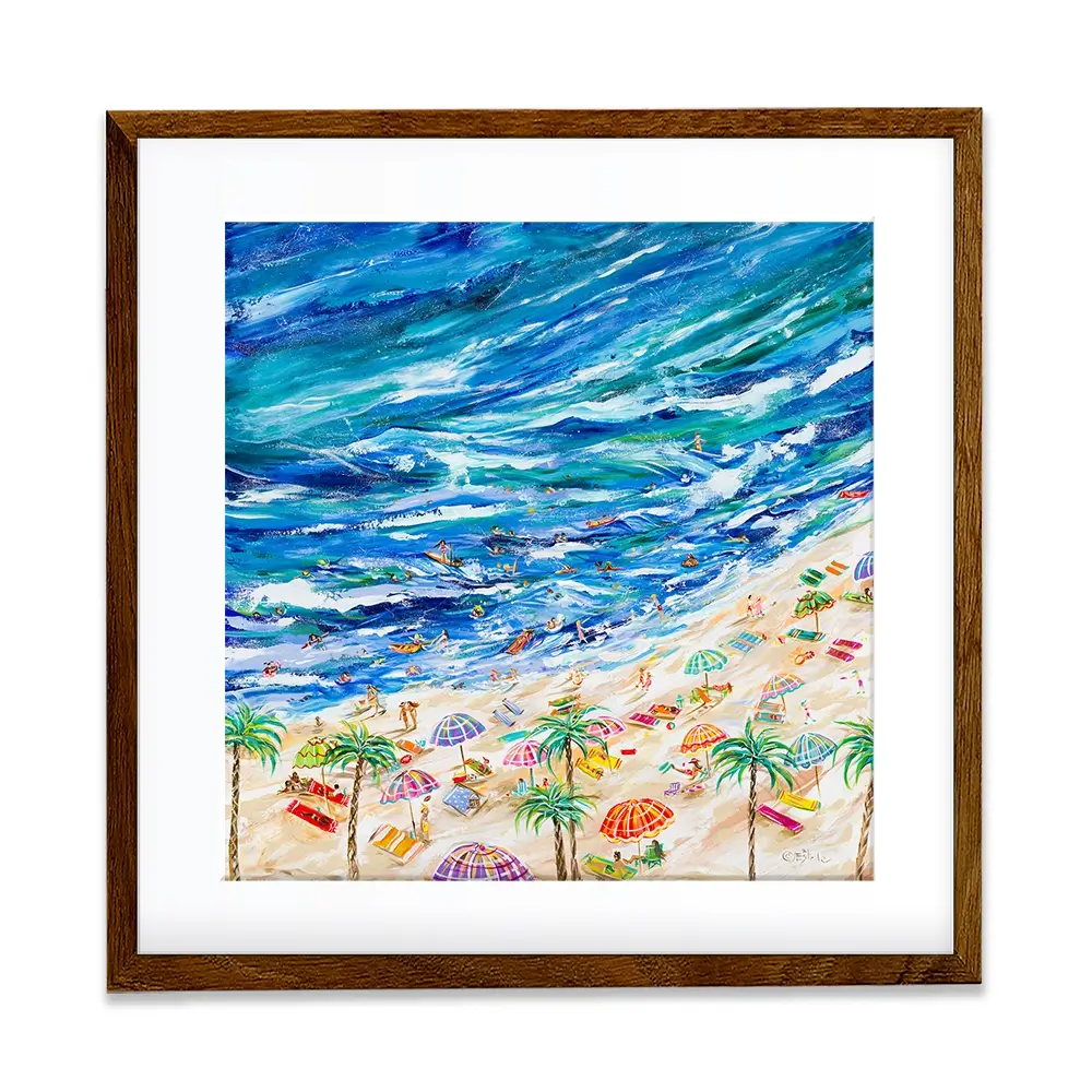 A Day At The Beach Framed Art Print A Day At The Beach Framed Art Print wall art product Estelle Grengs - Independent