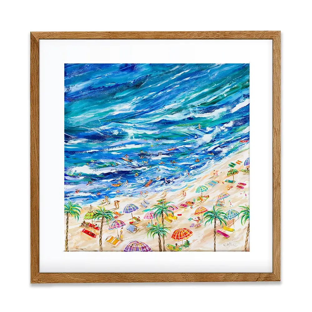 A Day At The Beach Framed Art Print A Day At The Beach Framed Art Print wall art product Estelle Grengs - Independent