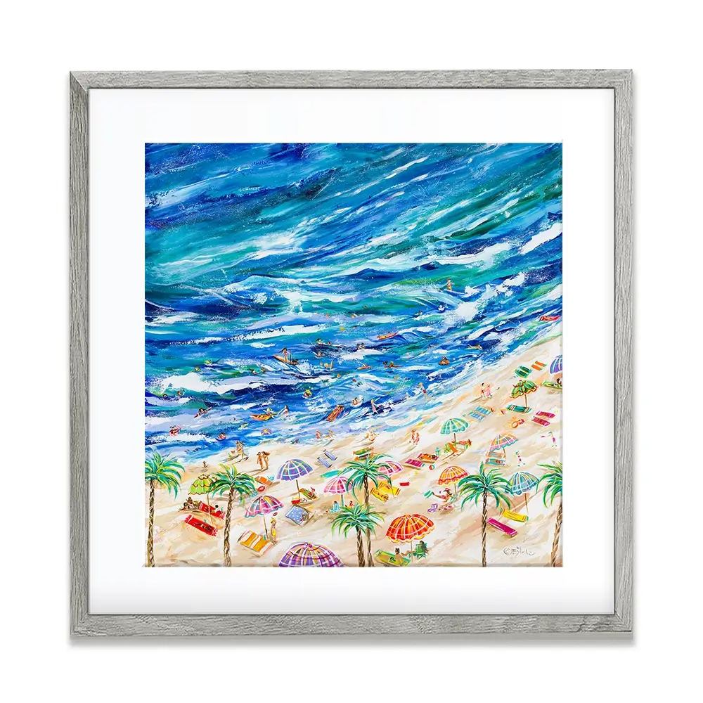 A Day At The Beach Framed Art Print A Day At The Beach Framed Art Print wall art product Estelle Grengs - Independent