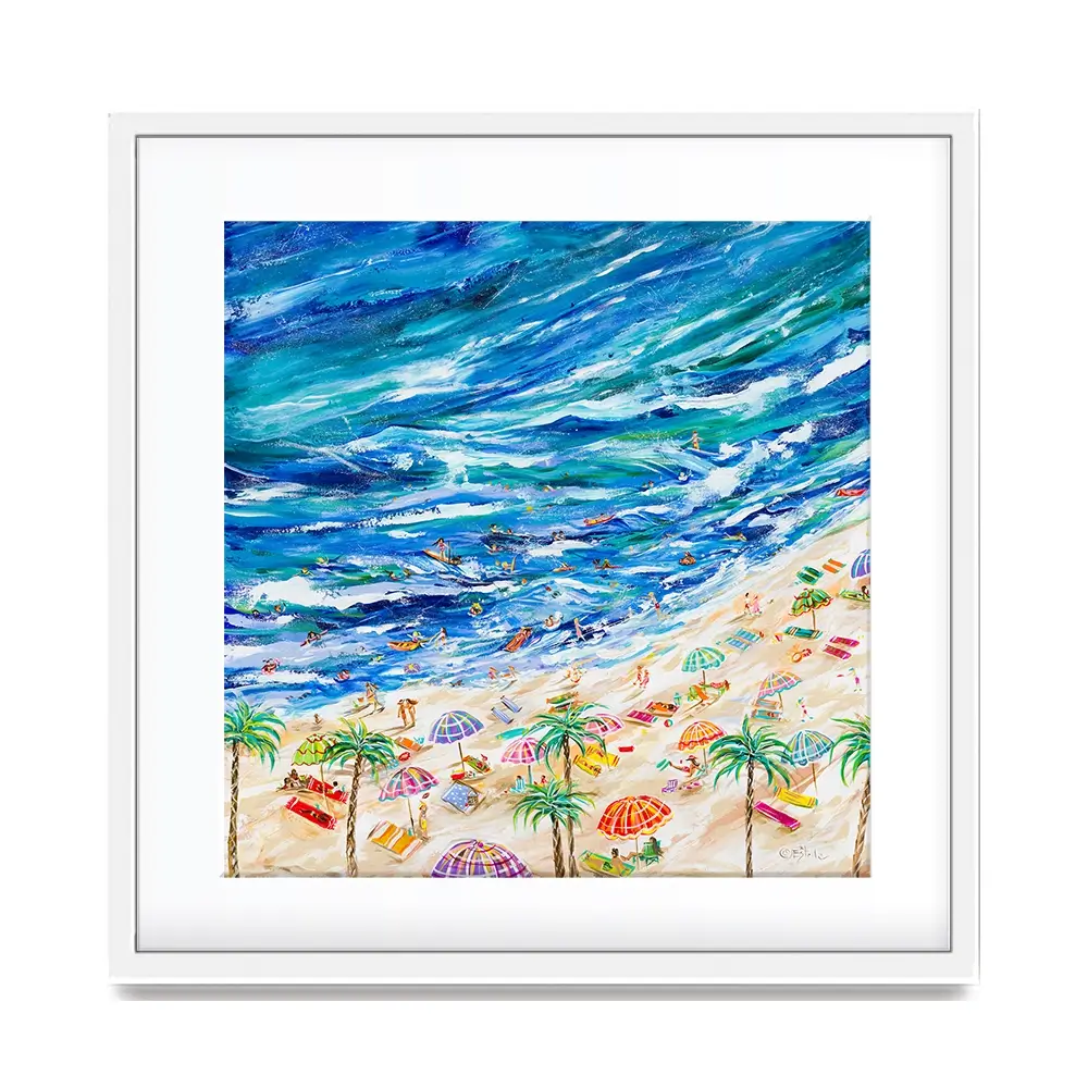A Day At The Beach Framed Art Print A Day At The Beach Framed Art Print wall art product Estelle Grengs - Independent