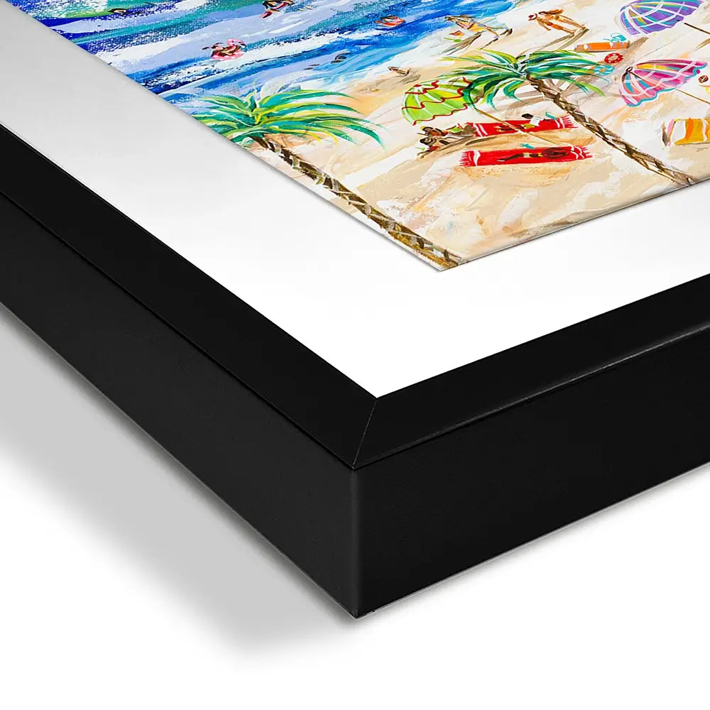 A Day At The Beach Framed Art Print A Day At The Beach Framed Art Print wall art product Estelle Grengs - Independent