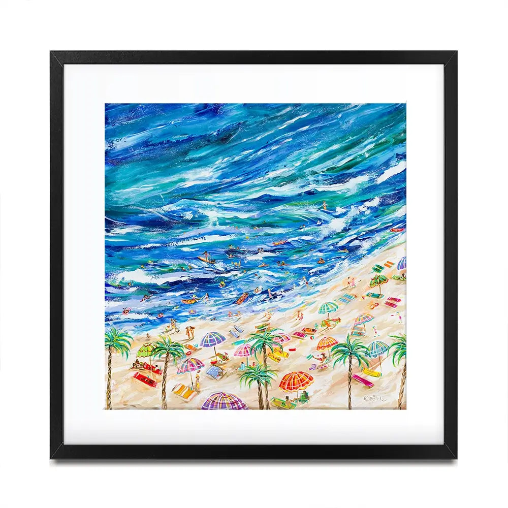 A Day At The Beach Framed Art Print A Day At The Beach Framed Art Print wall art product Estelle Grengs - Independent
