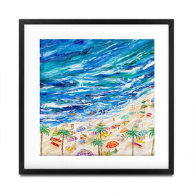 A Day At The Beach Framed Art Print A Day At The Beach Framed Art Print wall art product Estelle Grengs - Independent