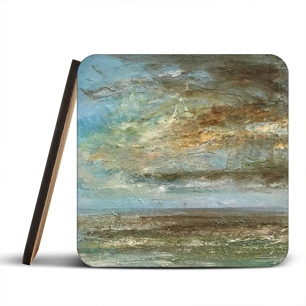 A Distant Sail Coaster Set Rainbow Soul Tree Coaster Set | Rainbow Soul Tree Art Coasters wall art product Craig Askew