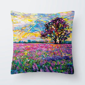 A Field Filled With Colour Cushion A Field Filled With Colour Cushion wall art product Ivailo Nikolov / Shutterstock
